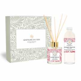 Bouquet d'ambiance parfumé box and its olive wood refill